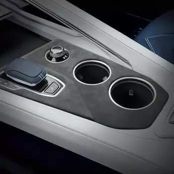 Для ZEEKR 001 Алькантара Замша Центральная Консоль Панель Шестерни Защитный Чехол Стайлинга Автомобилей Модификация Держатель Чашки Крышка Панели чёрный