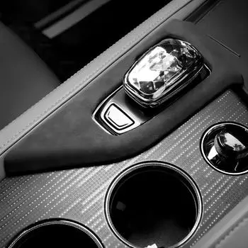 Для ZEEKR 001 аксессуары для интерьера, алькантара, замша, центральная консоль, панель переключения передач, декоративная крышка, наклейка красный