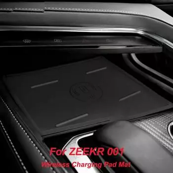 Для ZEEKR 001 центральная консоль, беспроводная зарядка, резиновый коврик, коврик для модификации салона автомобиля, аксессуары чёрный