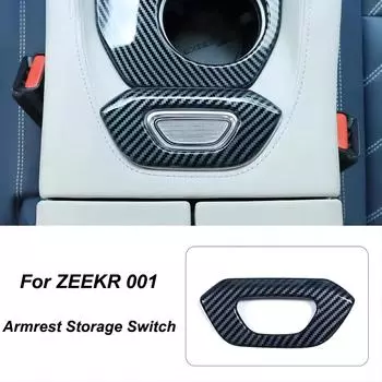 Для ZEEKR 001 центральная консоль, подлокотник, крышка для хранения, накладка, наклейка, аксессуары для внутренней модификации чёрный