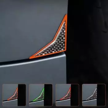 Для ZEEKR 001 дверные наклейки из углеродного волокна для предотвращения столкновений, защитные наклейки для автомобиля зелёный