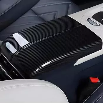 Для ZEEKR 001 Крышка подлокотника центральной консоли Модификация салона автомобиля Защитная накладка на рамку чёрный