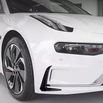 Для ZEEKR 001 стиль углеродного волокна, передний бампер, спойлер, нож, декоративные планки, аксессуары для модификации стайлинга автомобиля чёрный