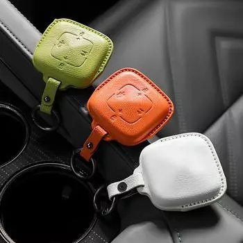 Для ZEEKR 001 X защитный чехол для ключей из овчины, чехол для ключей, сумка для модификации автомобиля, аксессуары жёлтый