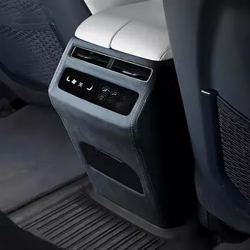 Для ZEEKR 001 задняя вентиляционная панель, противоударная крышка, декоративная крышка из алькантары и замши, аксессуары для интерьера чёрный/красный