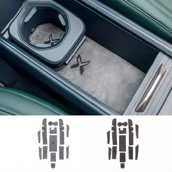 Для ZEEKR X 2023 2024 коврик для внутренней двери, коврик для стакана с водой, шумопоглощающий коврик с левым рулем серый