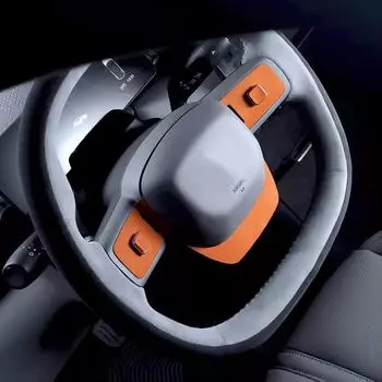 Для ZEEKR X алькантара рулевое колесо защитные декоративные наклейки аксессуары для модификации интерьера серый/оранжевый