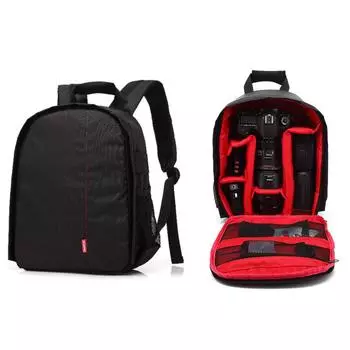 Для зеркальной фотокамеры Nikon Canon SONY цифровой объектив для уличной фотосъемки рюкзак легкий водонепроницаемый тканевый большой емкости сумка чёрный