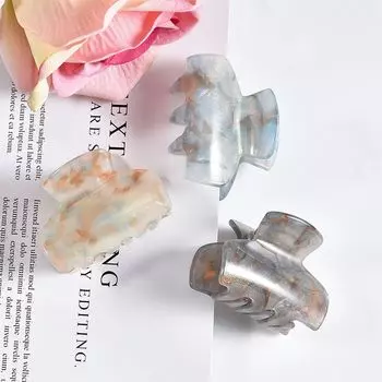 Для женщин Аксессуары для волос Желе Цвета Темперамент Зажимы для купания Зажимы для волос Когти для волос Зажим для волос серый