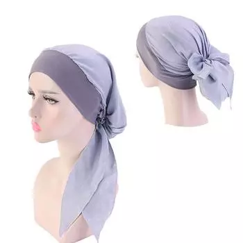Для женщин Хиджаб Шапка Женская шапка Ночной колпак Головной платок Шелковый капор Эластичная повязка для волос Тюрбан Кепка Q