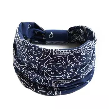 Для женщин и девочек хлопковая мягкая бандана в стиле бохо с цветочным принтом, широкие повязки на голову, винтажный эластичный тюрбан с узлом, повязка на голову, аксессуары для волос