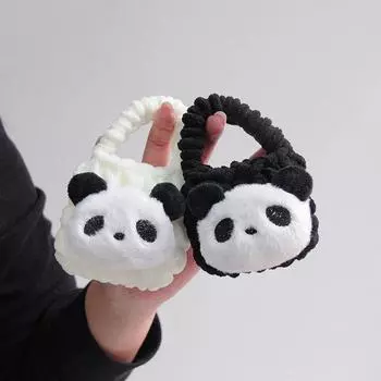 Для женщин и девочек милый мультфильм панда мини-сумки для монет кошелек черный, белый цвет держатель для наушников органайзер школьные сумки кулон брелок Kry кольцо чёрный