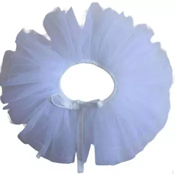 Для женщин и девочек многослойный тюль с рюшами на шее, шаль с лацканами, модный съемный аксессуар для костюма, ерш