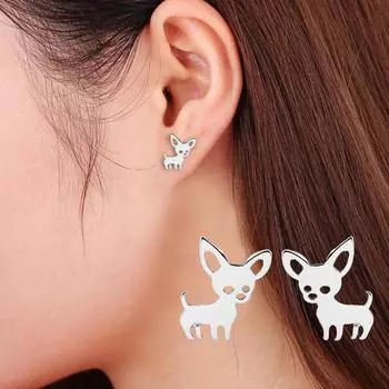 Для женщин и девочек модные украшения серьги с животными подарки серьги-гвоздики кот ежик нержавеющая сталь 1 пара минималистичный