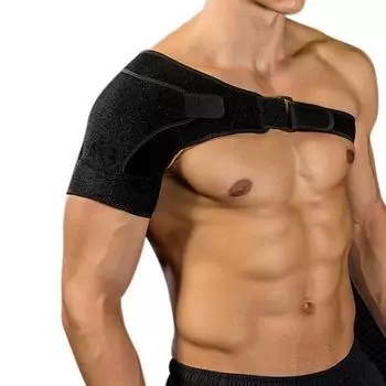 Для женщин и мужчин поддерживающий бандаж регулируемый стабилизирующий рукав для порванной вращательной манжеты переменного тока сустава тендинит боли компрессионный рукав чёрный