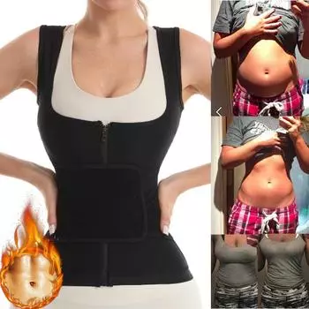 Для женщин сауна пот жилет талии Cincher Body Shaper живота Faja Shapewear неопрена талии тренер корсет M чёрный