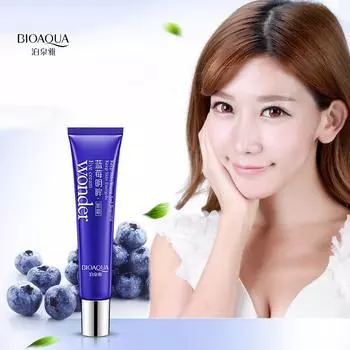 Для женщин Wonder Puffy Eyes темно-черничный отбеливающий гель для кожи против морщин черный круг против отечности крем для глаз 20G