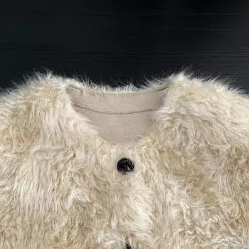 Для зимы~ Длинное зимнее теплое женское пальто из меха тока в иностранном стиле 9158 S (recommended within 52.5 kg)