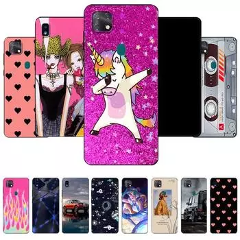 Для ZTE Blade 20 Смарт-чехол для телефона Задняя крышка для ZTE Blade L210 L8 Axon 11 SE 5G Чехол Черный ТПУ Чехол Розовый Аниме Космическая машина ZTE Blade 20 Smart