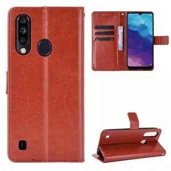 Для ZTE Blade A7 2020 чехол-книжка-книжка из искусственной кожи с отделением для карт чехол для телефона For ZTE Blade A7 2020 красный