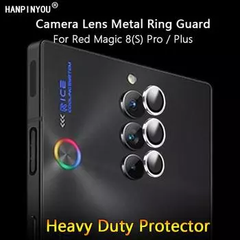 Для ZTE Nubia Red Magic 8 8S Pro/Plus ультратонкая прозрачная защитная пленка для объектива камеры, металлическое кольцо, крышка из закаленного стекла, пленка