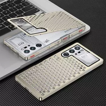 Для ZTE Nubia Red Magic 9 Pro plus чехол с охлаждением и ароматерапией, мужская броня из алюминия и металла, чехол nubia Z60 Ultra, рассеивание тепла Red Magic 9 Pro чёрный