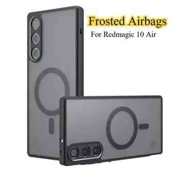 Для ZTE Nubia RedMagic 10 Air Чехол для Magsafe Магнитный матовый акриловый бампер для Red Magic 10 Pro+ 8s 9s Pro Plus Жесткий чехол для ПК Red Magic 8 Pro+ чёрный