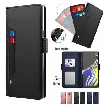 Для ZTE nubia Z60 Ultra кожаный чехол-книжка с подставкой для ZTE nubia Focus Music Neo Mirror Card Slot Wallet Phone Cover для Nubia Z50S Z40 Pro Z50 Ultra Nubia Focus чёрный