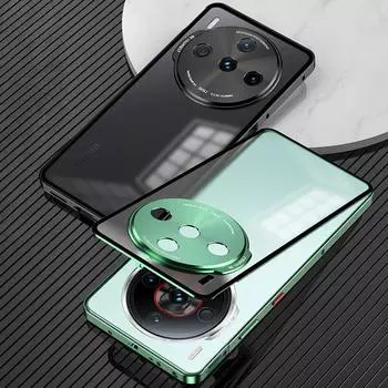 Для ZTE Nubia Z60S Pro алюминиевый сплав металлический каркас бампер + закаленное стекло чехол для Nubia Z60S Z60 ультра ударопрочный жесткий чехол ZTE nubia Z60S Pro чёрный