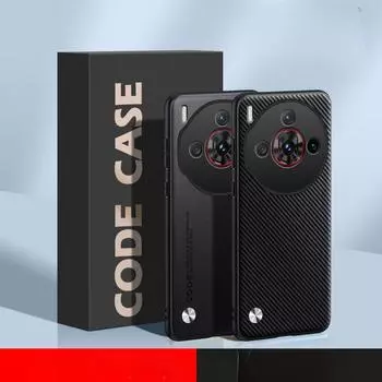 Для ZTE Nubia Z60s Pro чехол простой PU кожаный силиконовый TPU мягкий защитный чехол для Nubia Z60 S Pro Z60SPro противоударный жесткий бампер For Nubia Z60S Pro чёрный