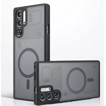 Для ZTE Red Magic 10 Pro Plus 10pro матовый чехол для Magsafe магнитный акриловый жесткий бампер для Redmagic 9spro 8Pro противоударный чехол For Red magic 9 pro чёрный