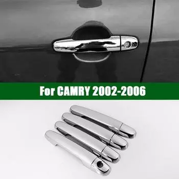 ДЛЯ 2001-2006 TOYOTA CAMRY хромированная серебристая накладка на дверную ручку автомобиля 2002 2003 2004 single key hole