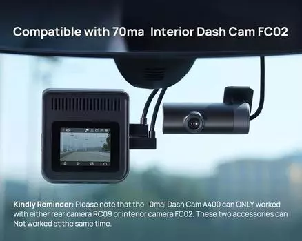 ДЛЯ 70mai Задняя камера видеорегистратора RC12 для 4K A810, RC06 для 4K A800S A500S ДЛЯ 70mai Внутренняя камера FC02 для A800S A500S A400