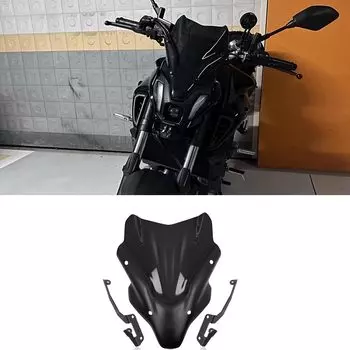 ДЛЯ FZ07 MT07 PURE mt07 fz07 mt07 Pure 2024 2023 2022 2021 Аксессуары Ветровое стекло Мотоцикл Ветровое стекло Воздушный поток Капот Ветровое стекло Ударная пластина Солнцезащитный