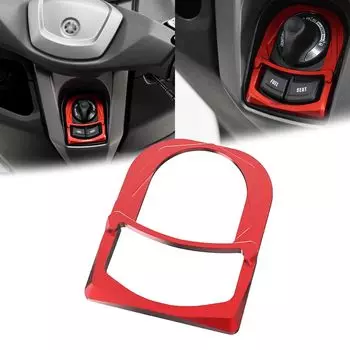 ДЛЯ NMAX155 125 NMAX155 NMAX125 2020-2024 Мотоциклетная декоративная крышка замка зажигания Моторизованная защита оболочки замка двери Модификация (красный)