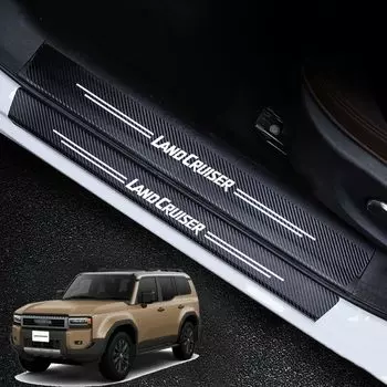 ДЛЯ нового Land Cruiser LC250 LC300 LC200 Land Cruiser 250 300 200 Наклейка на автомобиль Защитная наклейка для порога автомобиля Подходит для 4 частей Land Cruiser