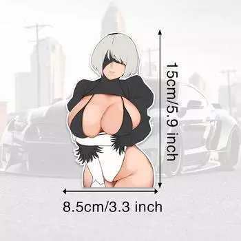 DM40#15см Милая аниме-девушка в маске Виниловая наклейка на автомобиль Водонепроницаемая виниловая наклейка Автомобильные аксессуары Декор 8.5cmx15cm