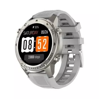 DM56 1,43-дюймовый AMOLED экран GPS умные часы для мужчин BT вызов высота компас Android фитнес-трекер браслет iOS пульт дистанционного управления чёрный