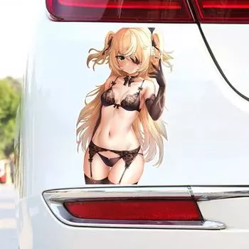 DM60#15см Красивая аниме-девушка виниловая наклейка на автомобиль водонепроницаемая виниловая наклейка автомобильные аксессуары декор 9.5x15cm