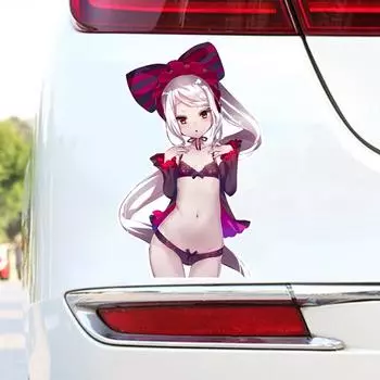 DM64#15 см Sunshine Cute Anime Young Girl Виниловая наклейка на автомобиль Водонепроницаемая виниловая наклейка Аксессуары для автомобиля Декор 9x15cm