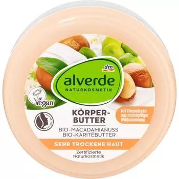 DM Alverde Macadamia Nut Shea Butter Body Butter 200ml