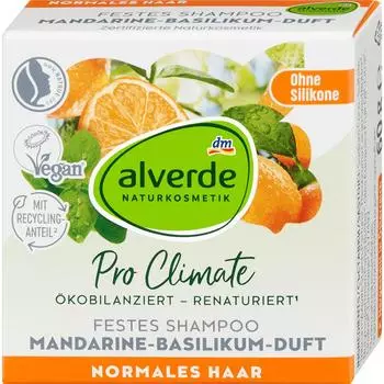 DM Alverde Nature Cosmetic Mandarin Solid Soap Shampoo 60g