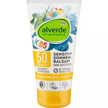 DM Alverde Nature Cosmetics Детское солнцезащитное молочко SPF 50 150 мл