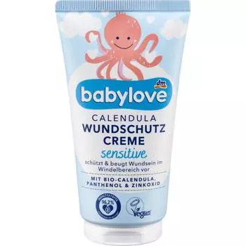 dm babylove babylove защитный крем для чувствительной кожи с календулой 75мл