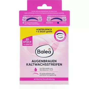 DM Balea Beauty Care Холодные восковые полоски для бровей 24 шт.