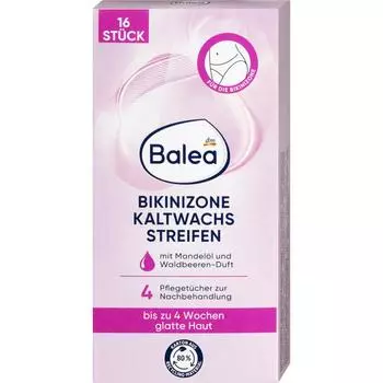 DM Balea Bikini Line Холодный воск для удаления волос Полоски 16 шт.