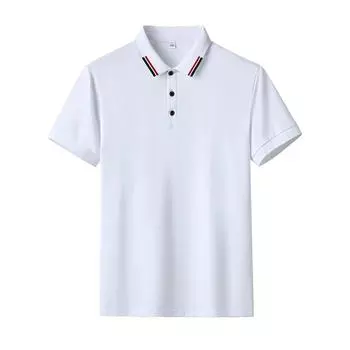 Dm Большой размер Летняя рубашка-поло из чистого хлопка в деловом стиле с отворотом и повседневная футболка с коротким рукавом для мужчин 8XL