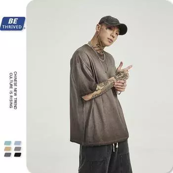 Dm Clothing High Street Окантовка, чтобы сделать короткие рукава старого бренда Gradient Tide XL