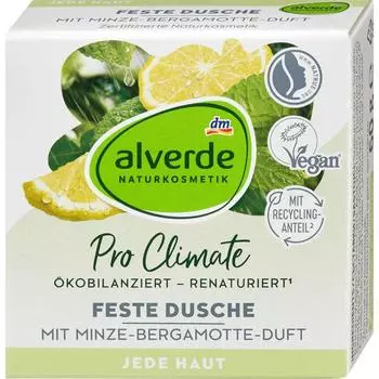 DM Гель для душа DM Alverde твердый мятный бергамот 60г