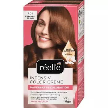 DM Real reele hair color 7.04 caramel brown 1pc